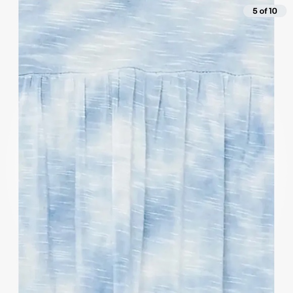 Scoop NYC Women’s Fluttered Sleeve Blue/White Tiered Dress Large (12-14) NEW - Picture 5 of 10